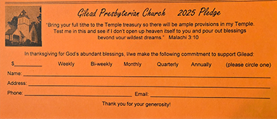pledge card
